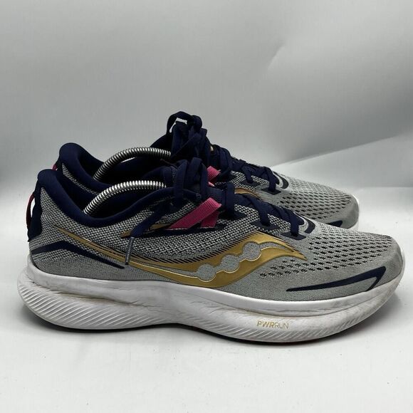 Saucony Ride 15 Men’s Size 11 Gray Blue Athletic Running Shoes S20729-40 - Picture 1 of 13